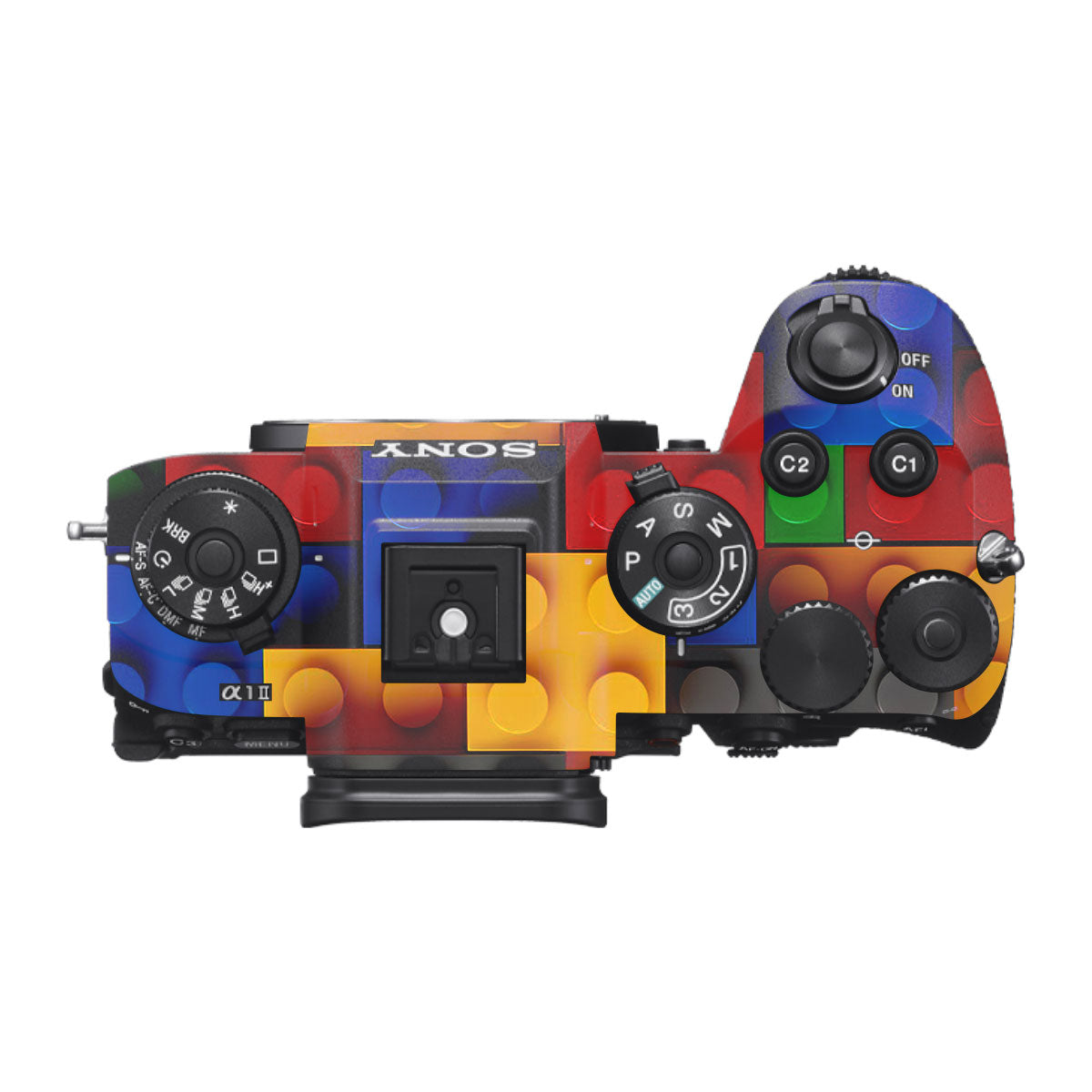 Colorful LEGO Brick Wall Pattern Sony A1 Mark II Camera Skin