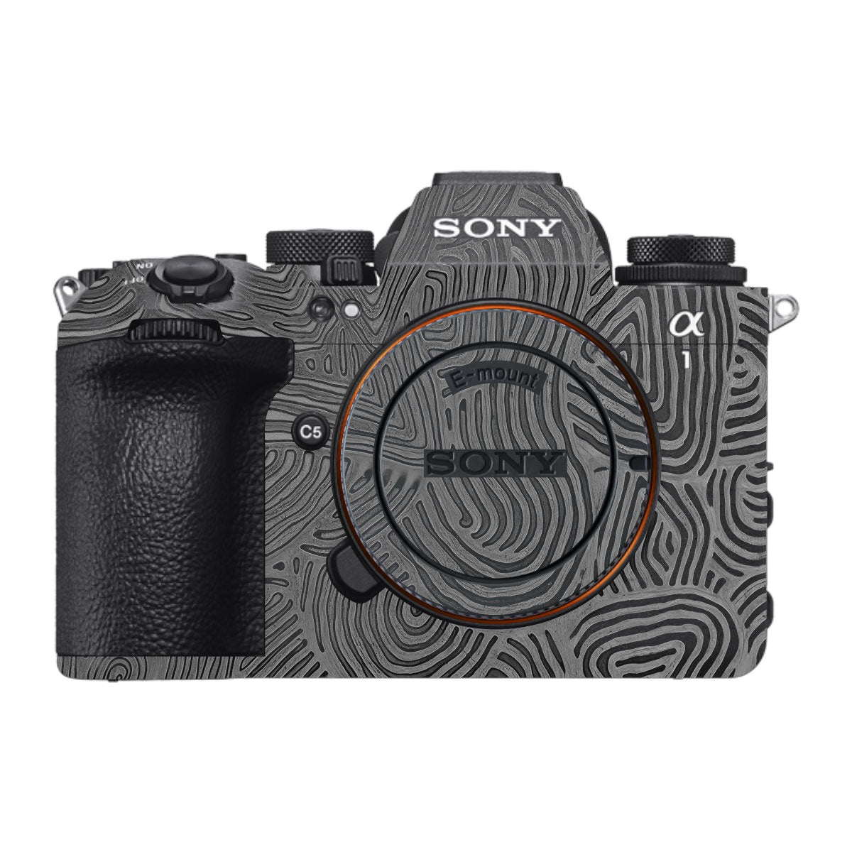 Monochrome Line Maze Sony A1 Mark II Camera Skin