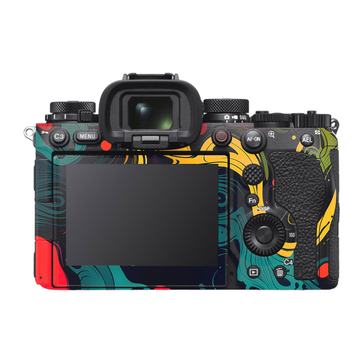 Psychedelic Color Swirl Sony A1 Mark II Camera Skin