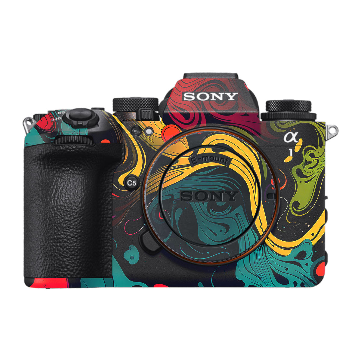 Psychedelic Color Swirl Sony A1 Mark II Camera Skin