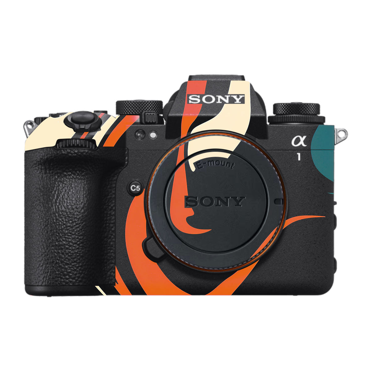 Mid-Century Abstract Swirl Sony A1 Mark II Camera Skin