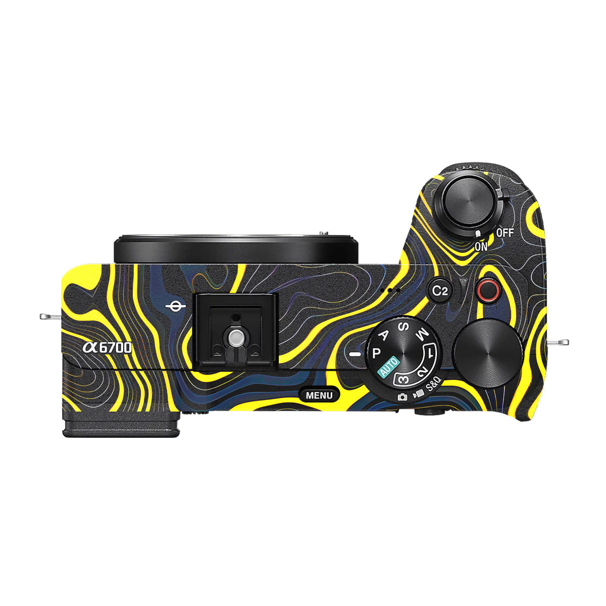 Neon Lava Contours Sony A6700 Camera Skin