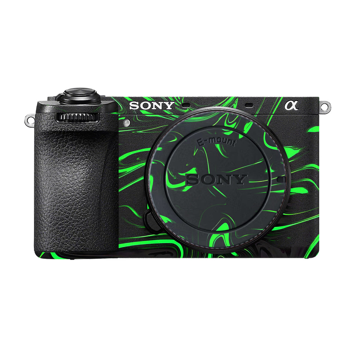 Green Liquid Pattern Sony A6700 Camera Skin