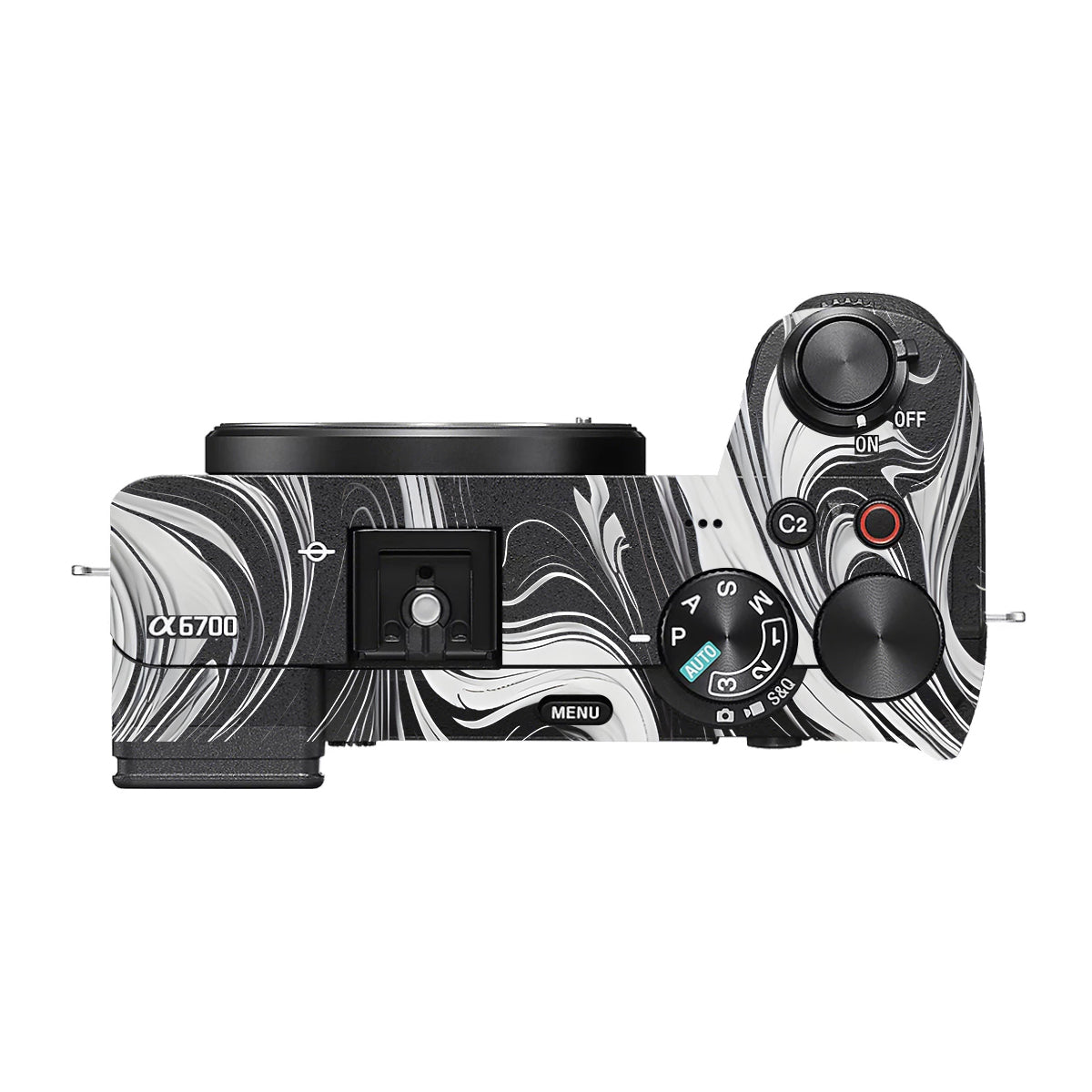 Black and White Marble Sony A6700 Camera Skin