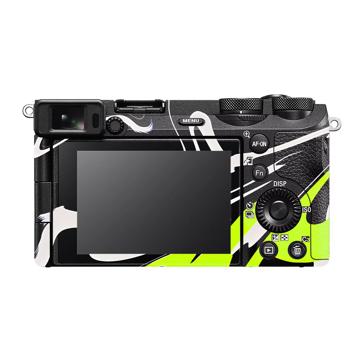 Neon Green and Black Pattern Sony A6700 Camera Skin