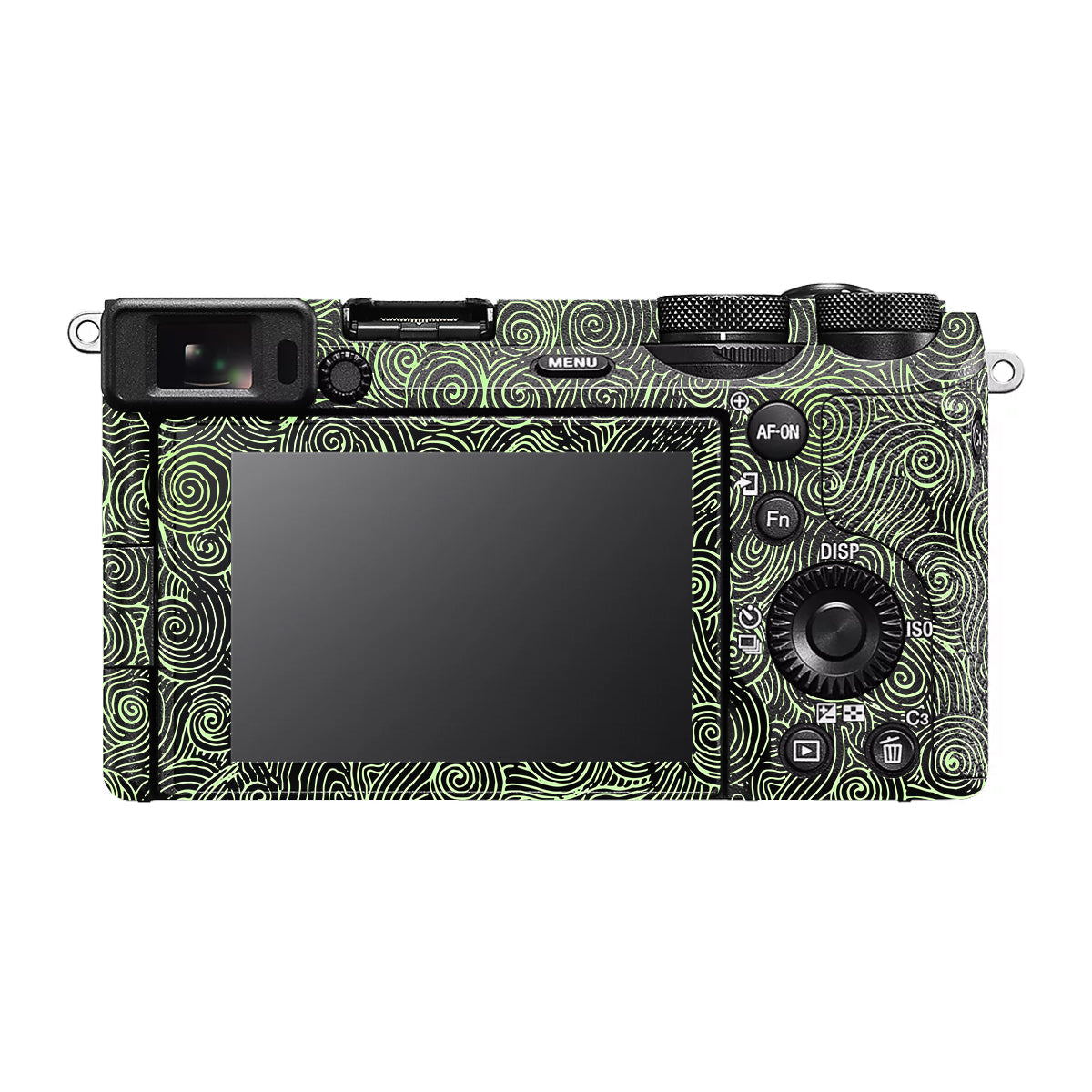 Green Spirals Sony A6700 Camera Skin