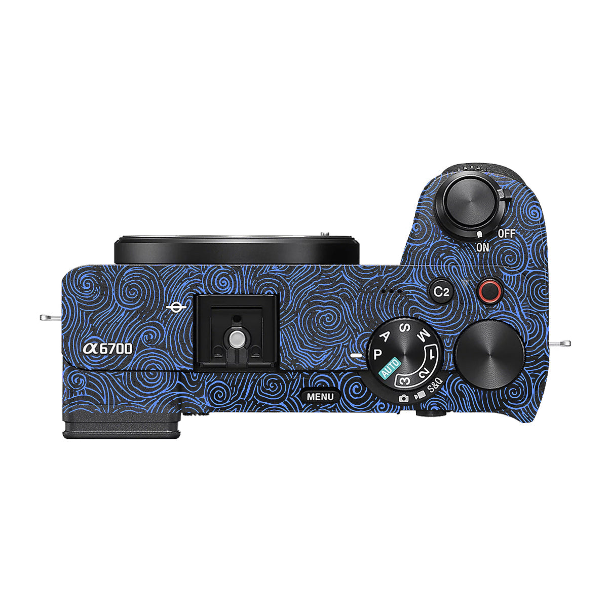 Blue Spirals Sony A6700 Camera Skin