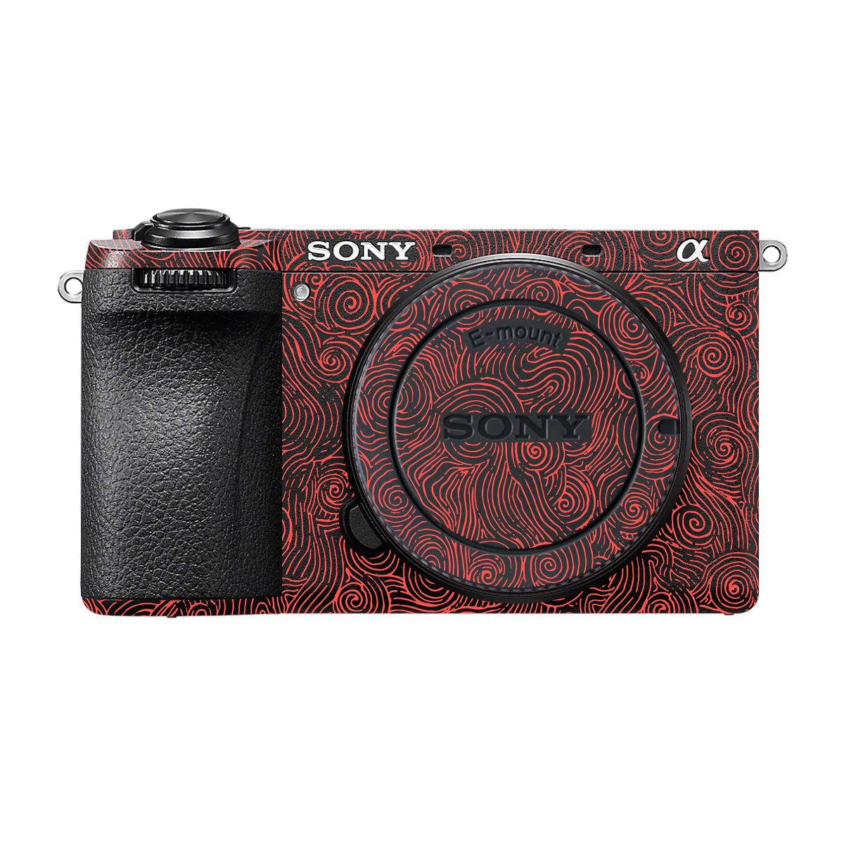 Red Spirals Sony A6700 Camera Skin