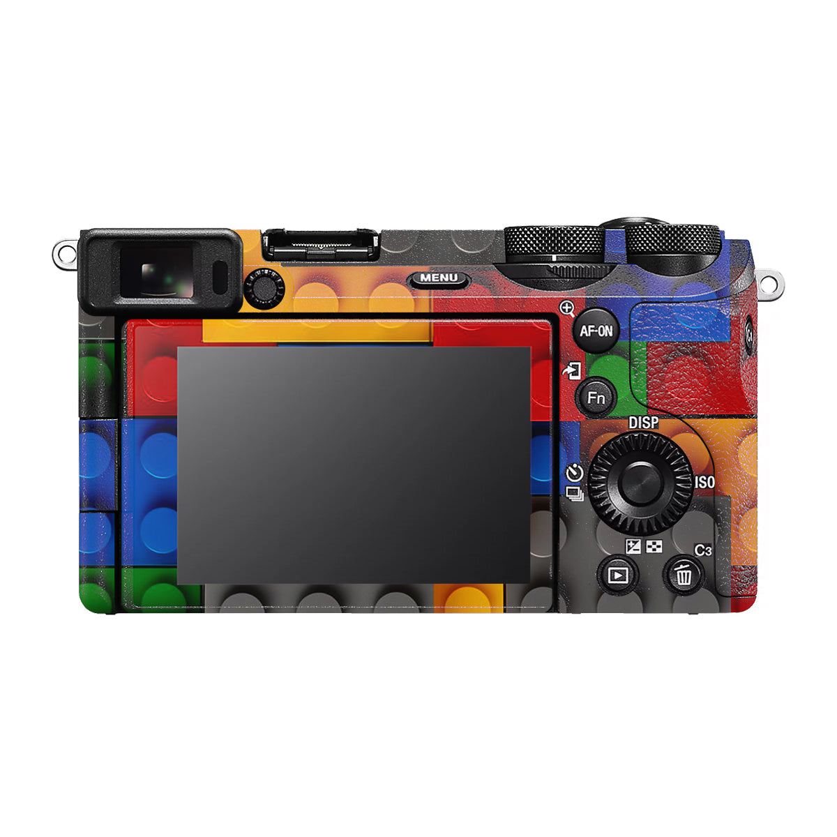 Colorful LEGO Brick Wall Pattern Sony A6700 Camera Skin