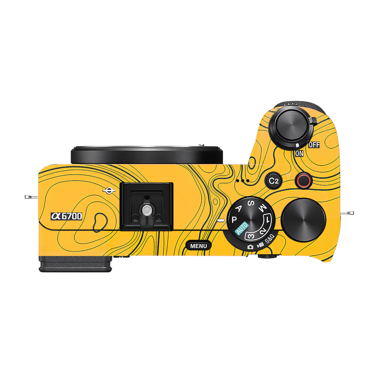 Topographic Map Pattern Sony A6700 Camera Skin