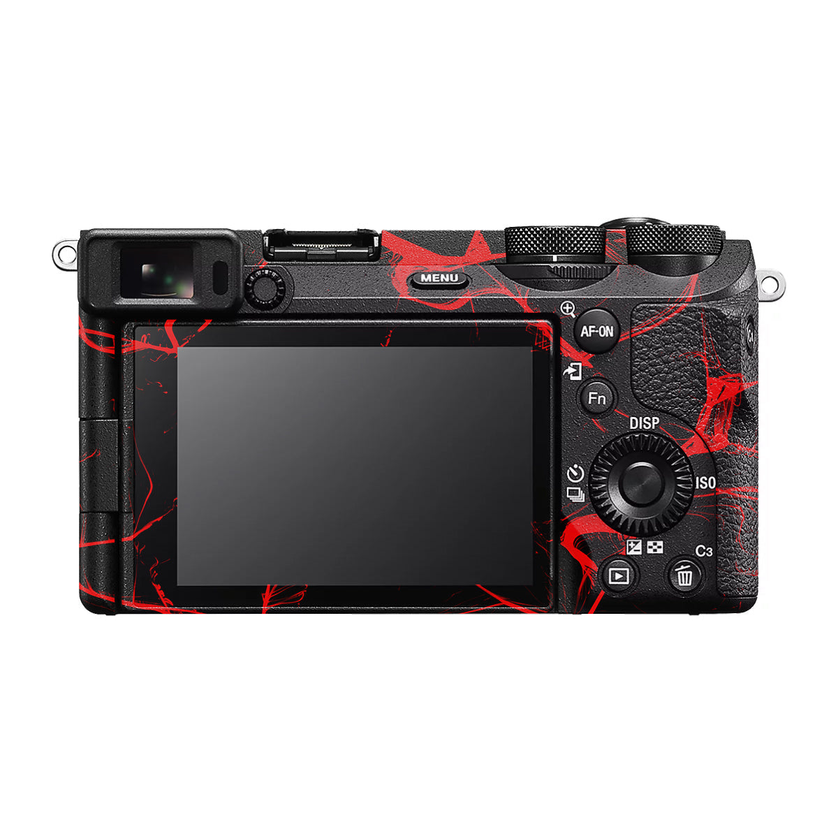 Red Neural Grid Sony A6700 Camera Skin