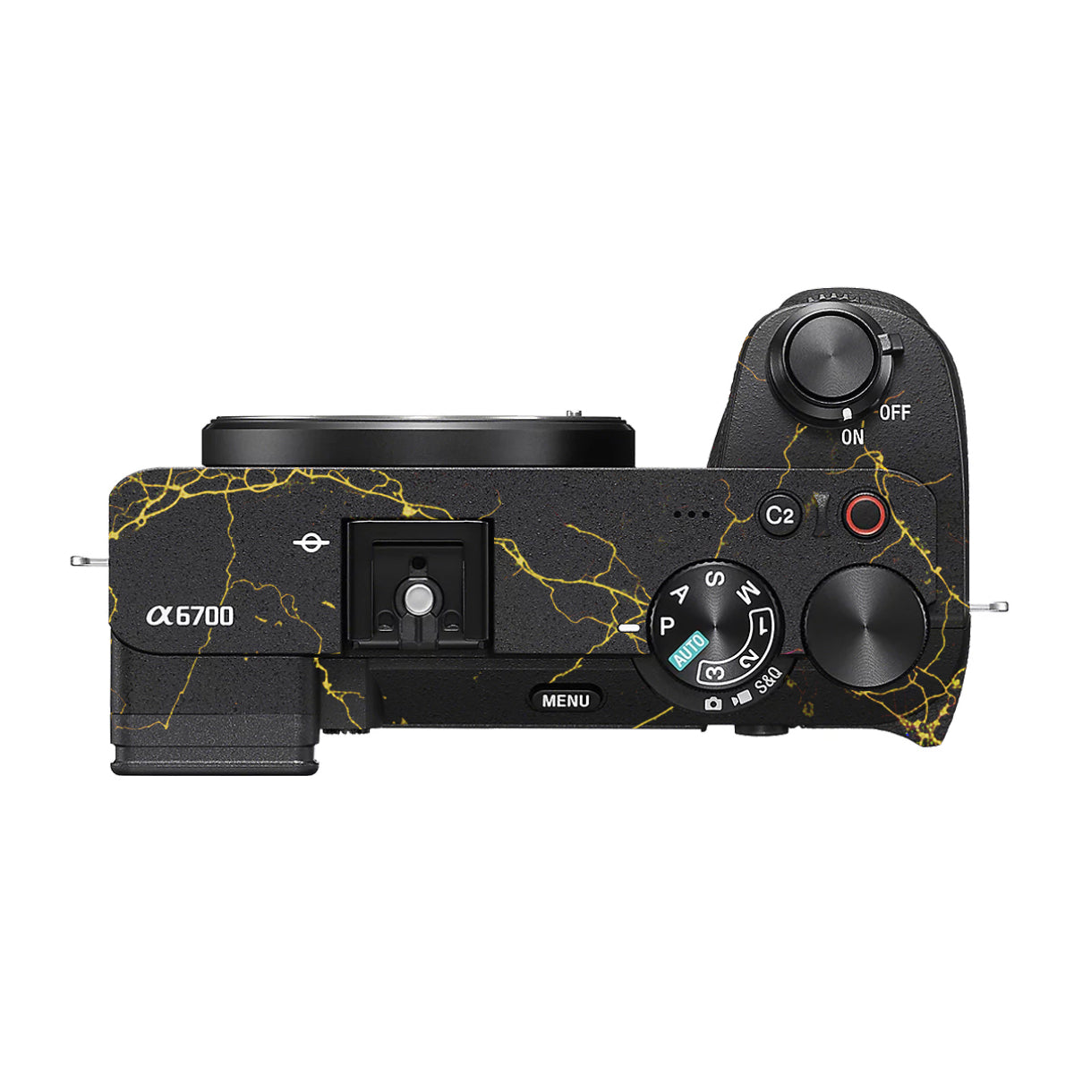 Electric Gold Veins Sony A6700 Camera Skin