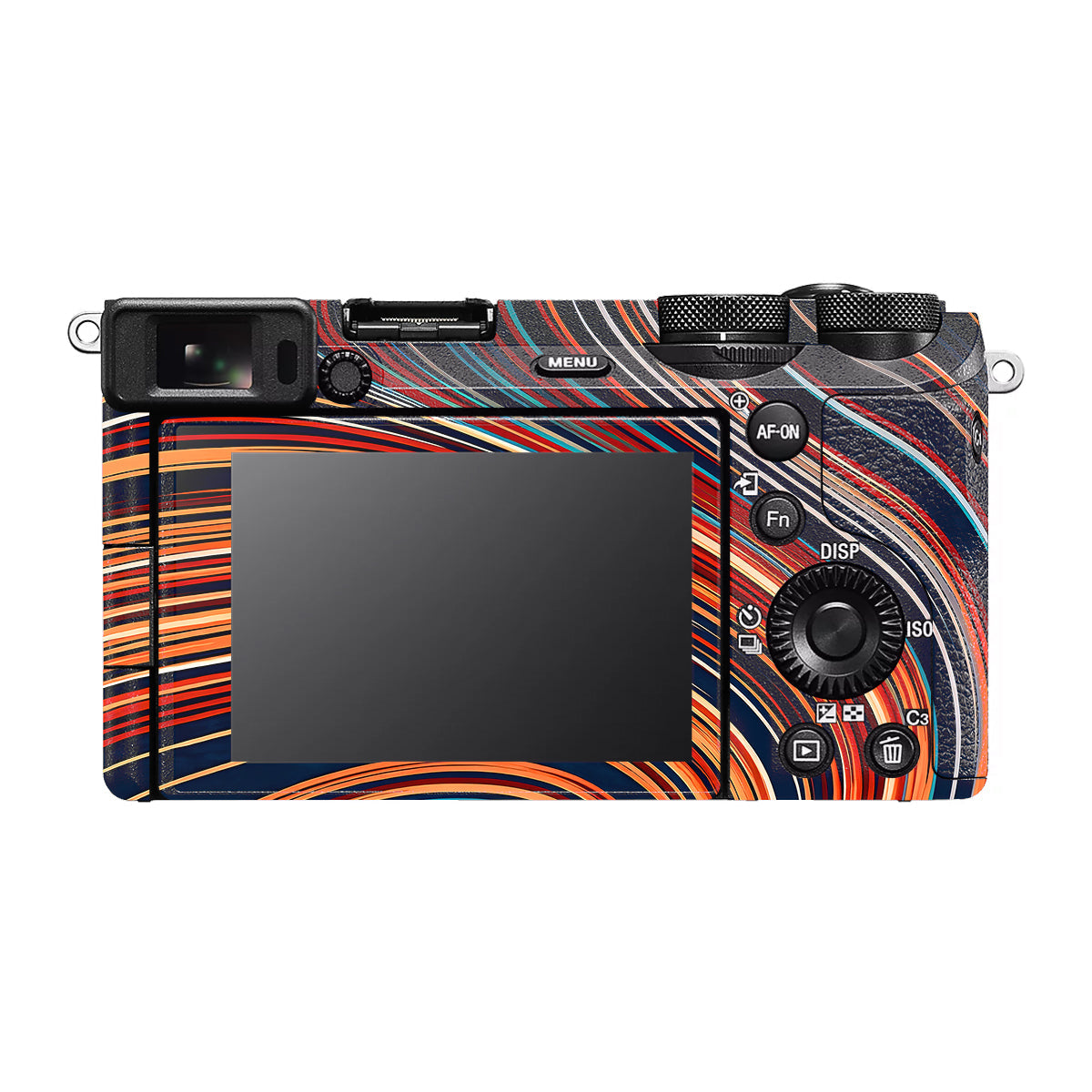 Retro Abstract Striped Swirl Sony A6700 Camera Skin