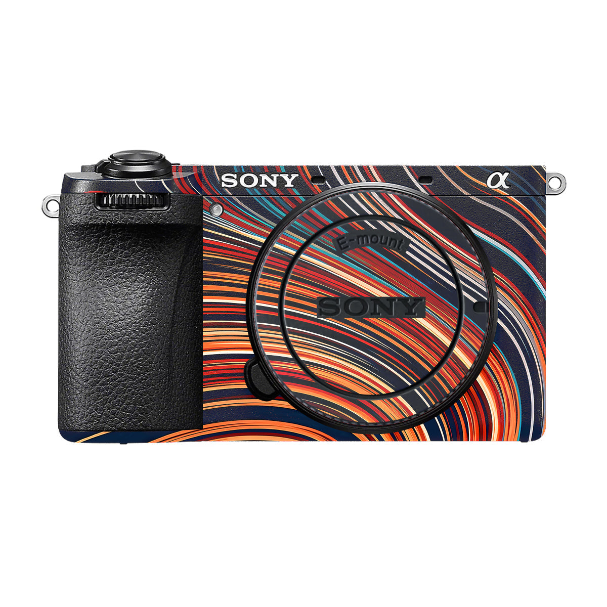 Retro Abstract Striped Swirl Sony A6700 Camera Skin