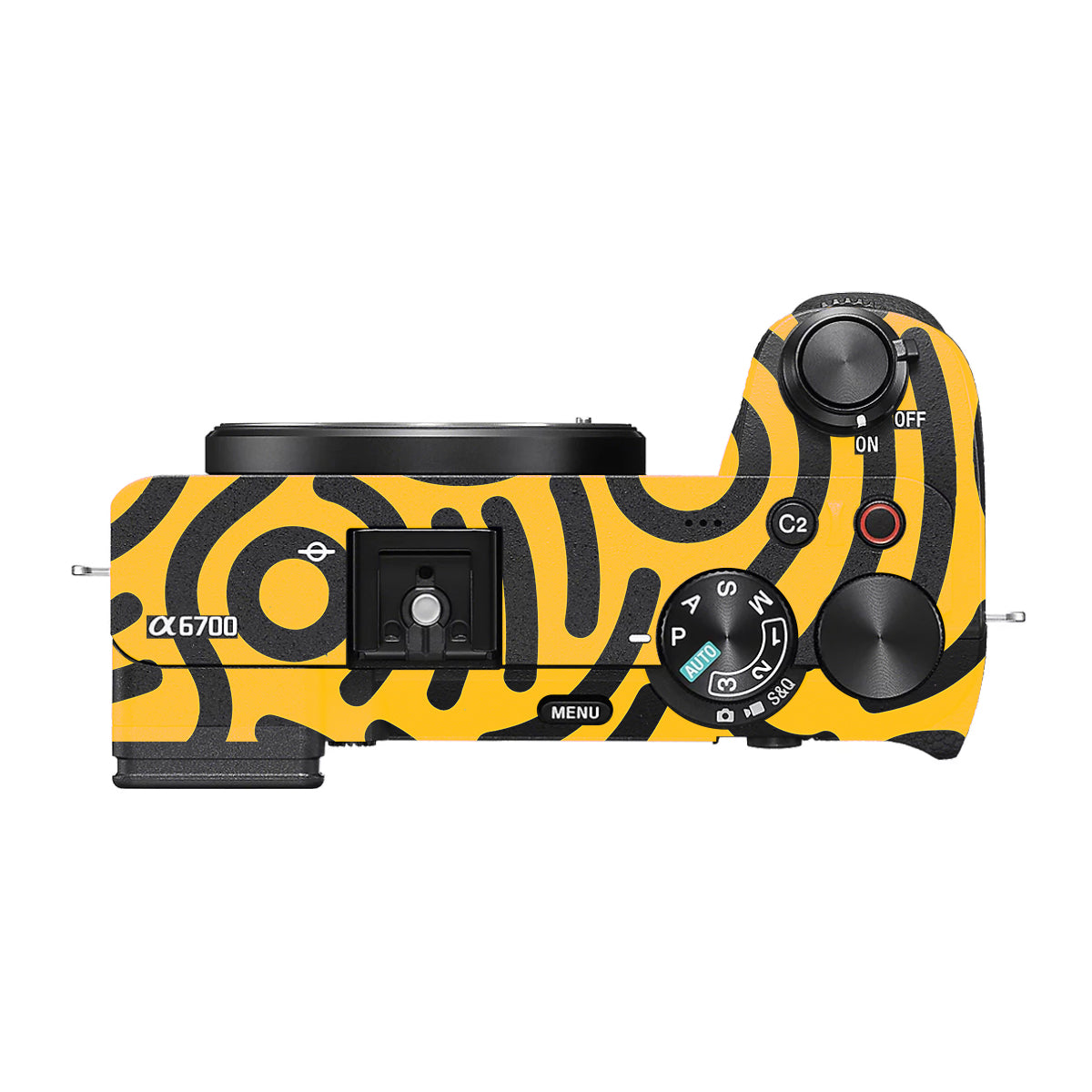 Minimal Yellow Wave Sony A6700 Camera Skin
