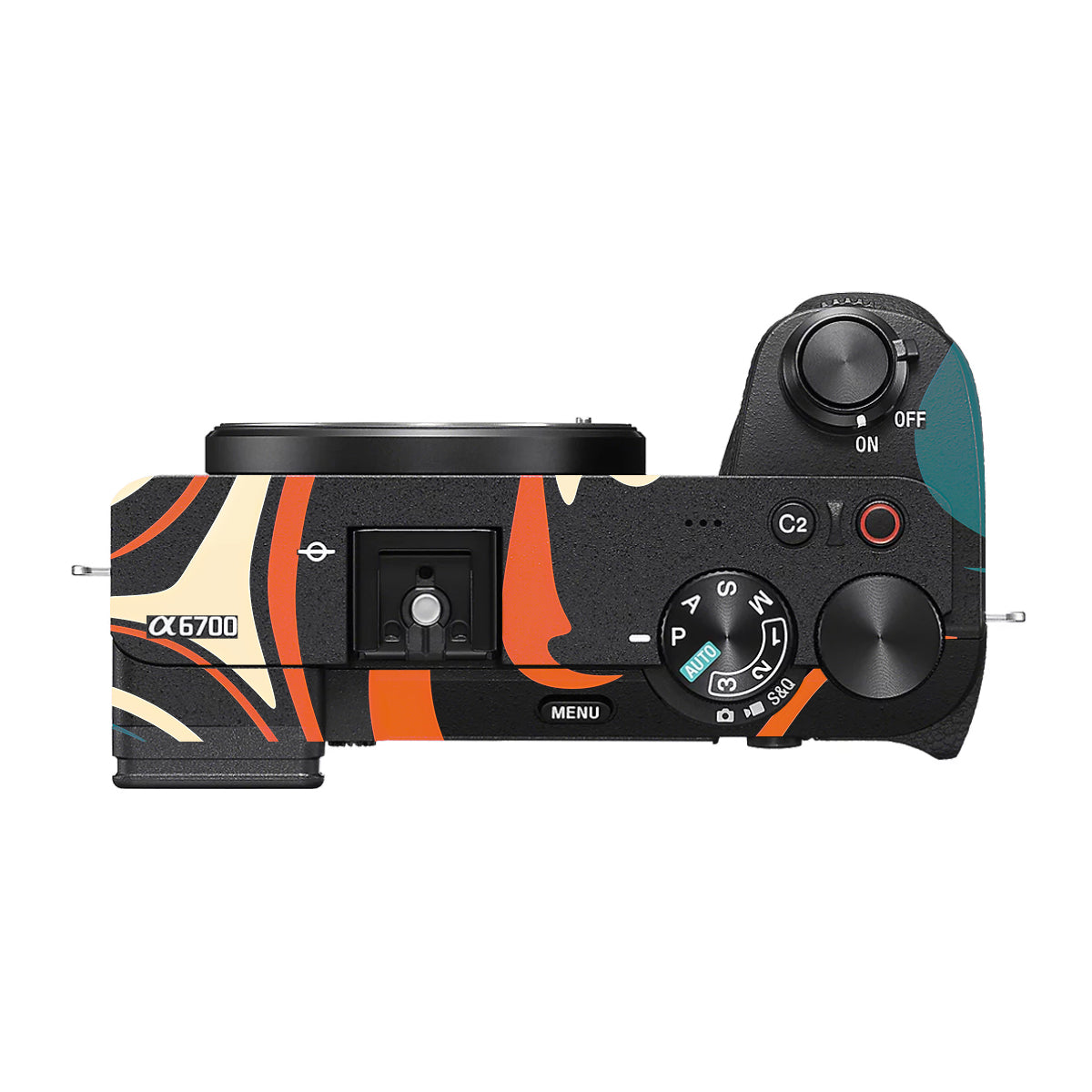Mid-Century Abstract Swirl Sony A6700 Camera Skin