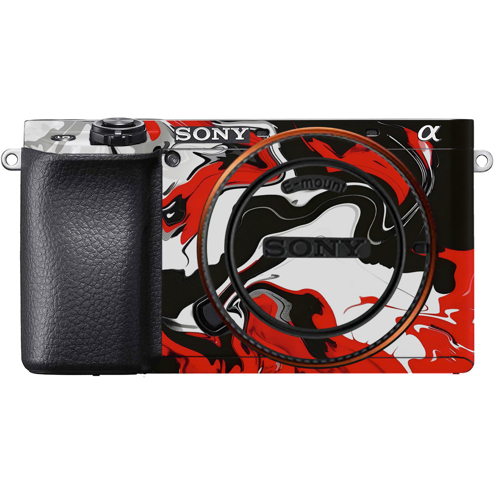 Scarlet and White Motion Sony A6100 Camera Skins
