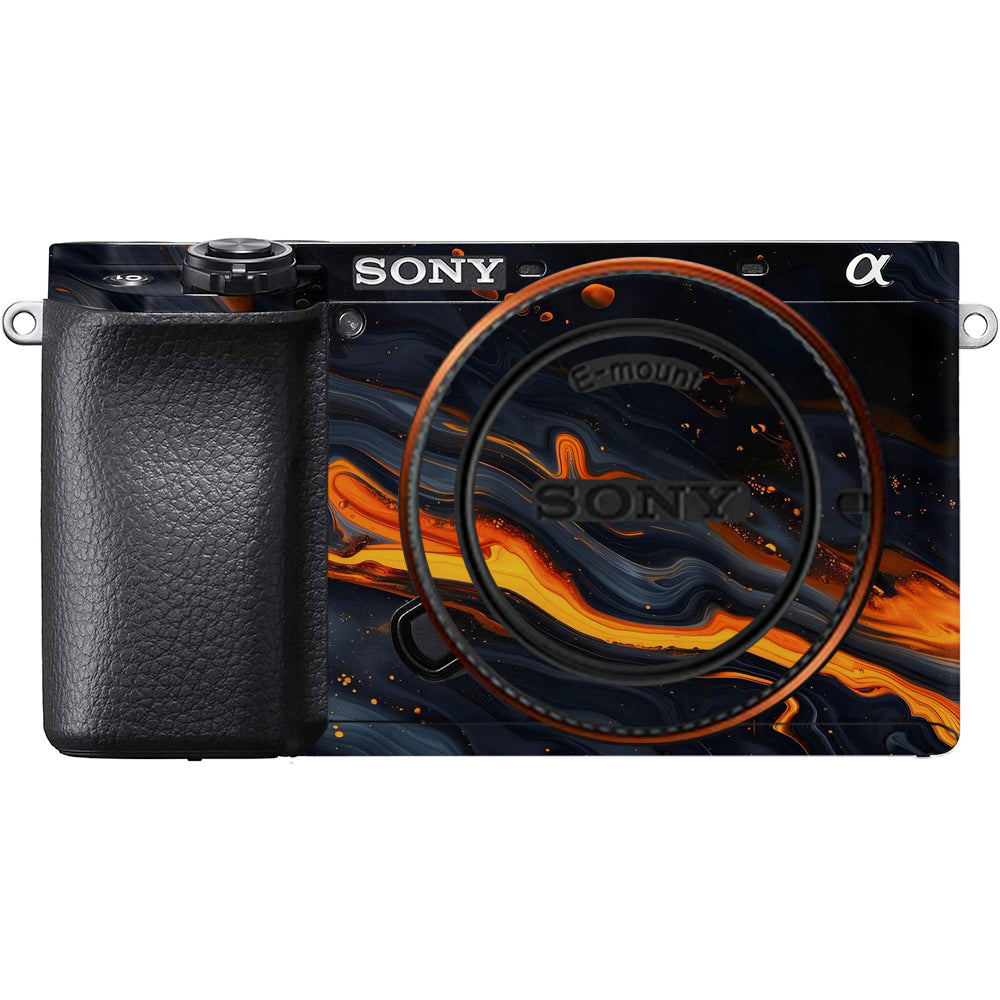 Lava Marble Sony A6100 Camera Skins