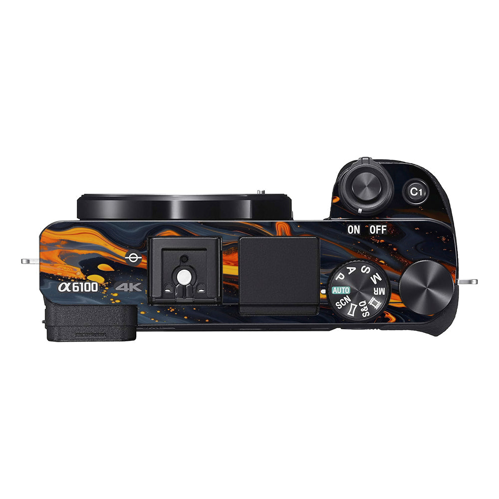 Lava Marble Sony A6100 Camera Skins