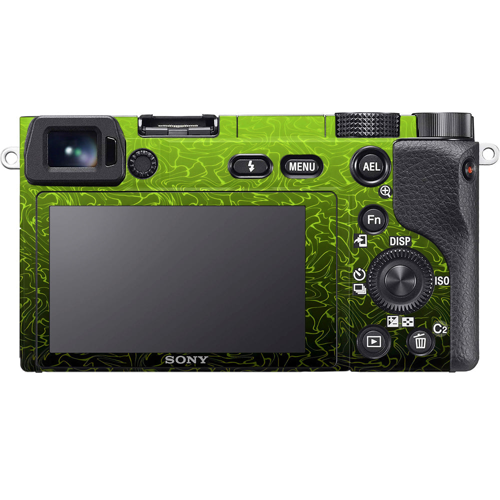 Lime Yellow to Black Gradient Sony A6100 Camera Skins