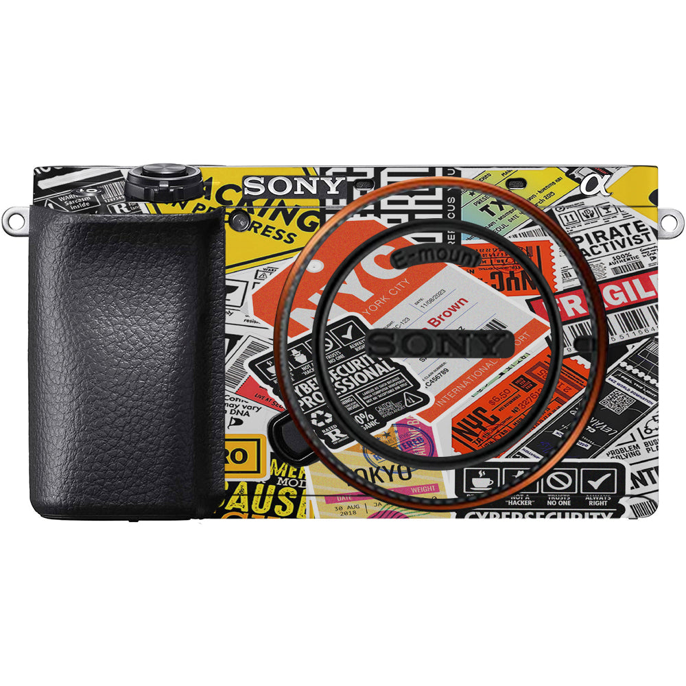 Tech Aesthetic Sticker Collage Sony A6100 Camera Skins