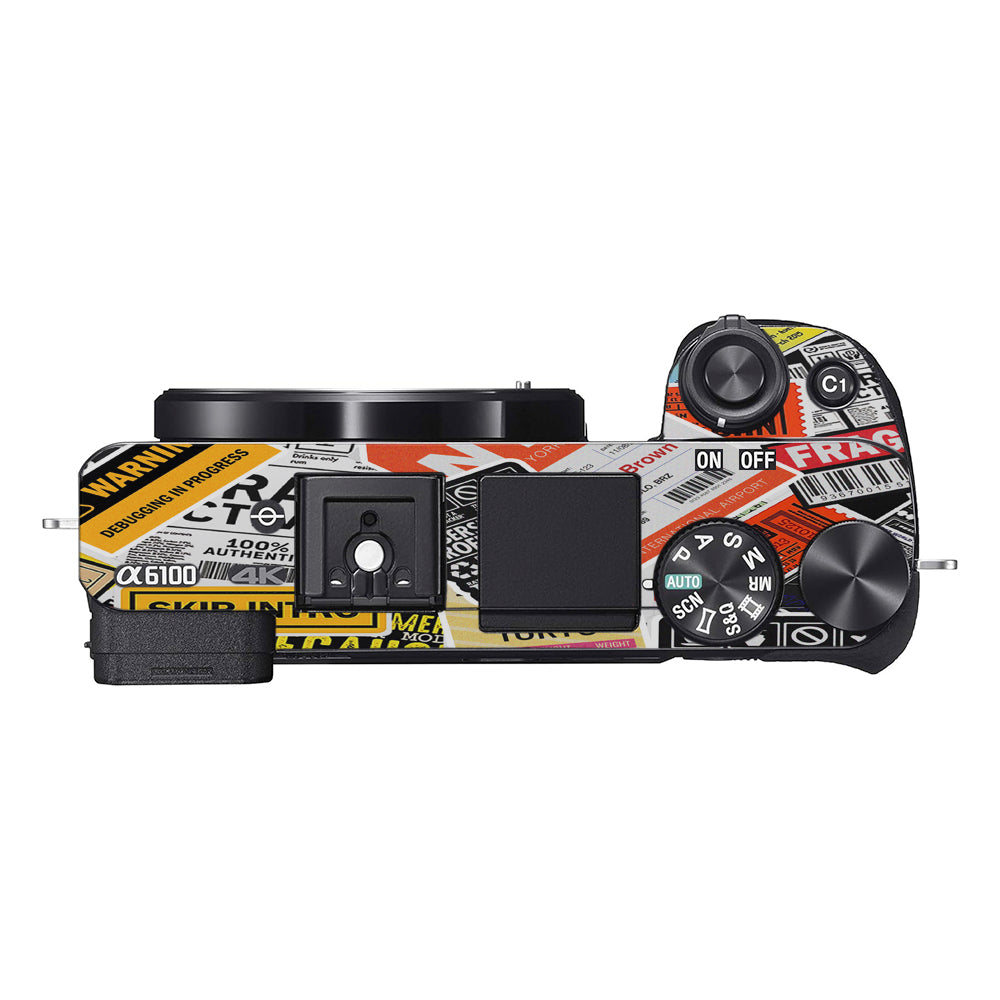 Tech Aesthetic Sticker Collage Sony A6100 Camera Skins