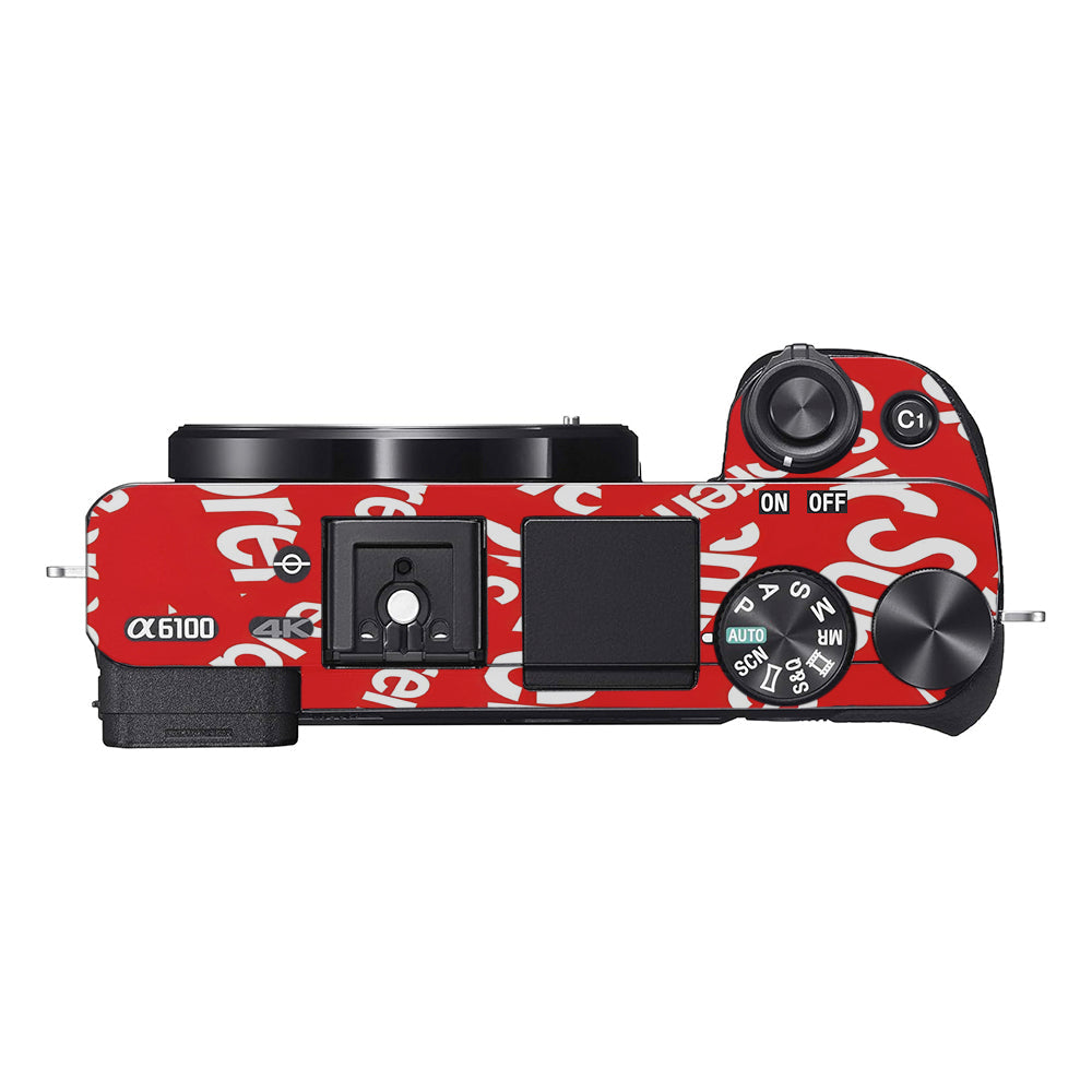 Supreme Red Sony A6100 Camera Skins