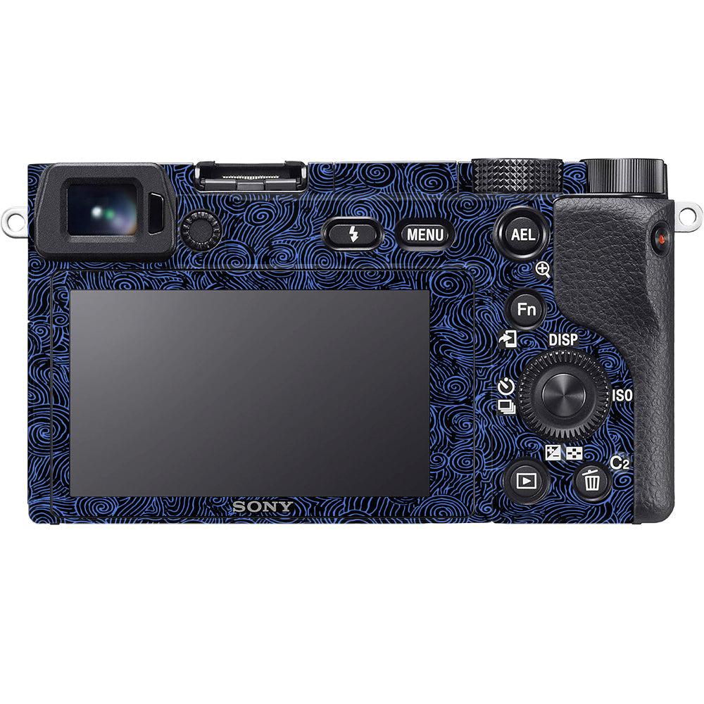 Blue Spirals Sony A6100 Camera Skins