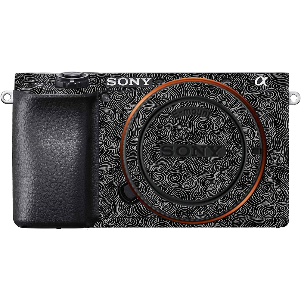 White Spirals Sony A6100 Camera Skins
