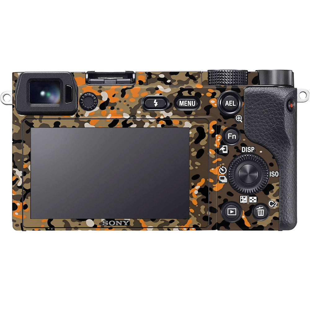 Orange Brown Spot  Sony A6100 Camera Skins