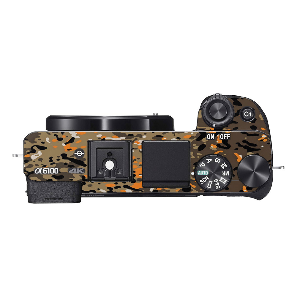Orange Brown Spot  Sony A6100 Camera Skins