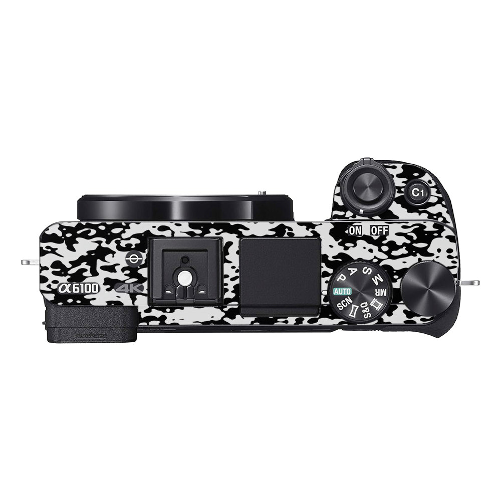 Snow Camo Sony A6100 Camera Skins