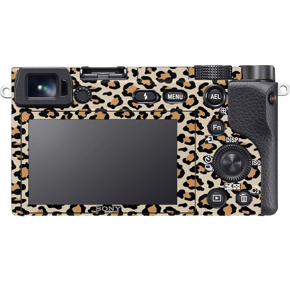 Sandy Leopard Spots Sony A6100 Camera Skins