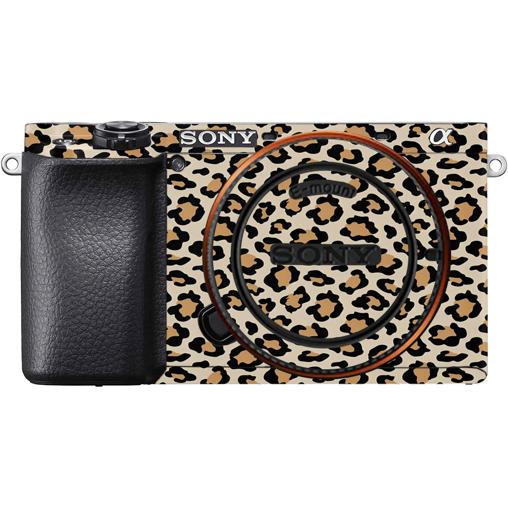 Sandy Leopard Spots Sony A6100 Camera Skins