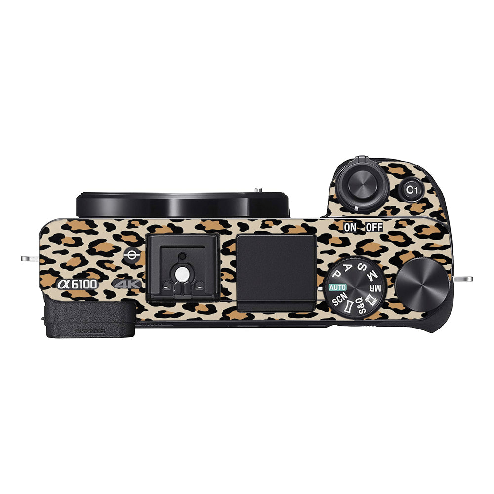 Sandy Leopard Spots Sony A6100 Camera Skins