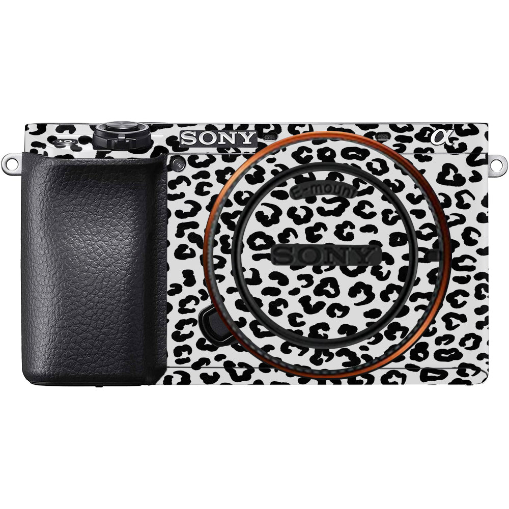 White Leopard Sony A6100 Camera Skins