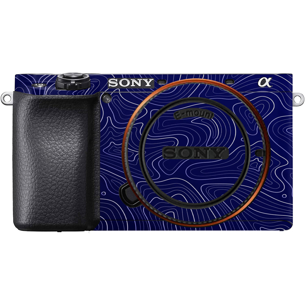 Deep Blue Contour Sony A6100 Camera Skins