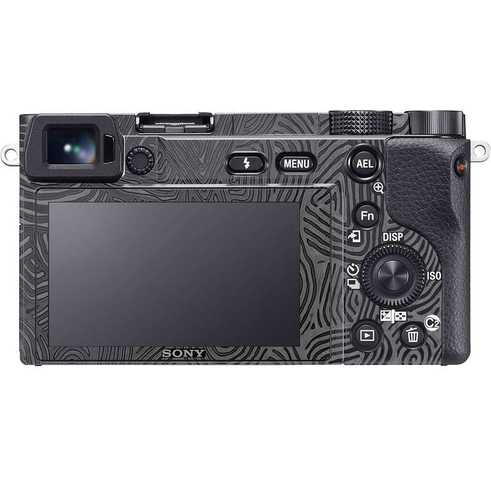 Monochrome Line Maze Sony A6100 Camera Skin