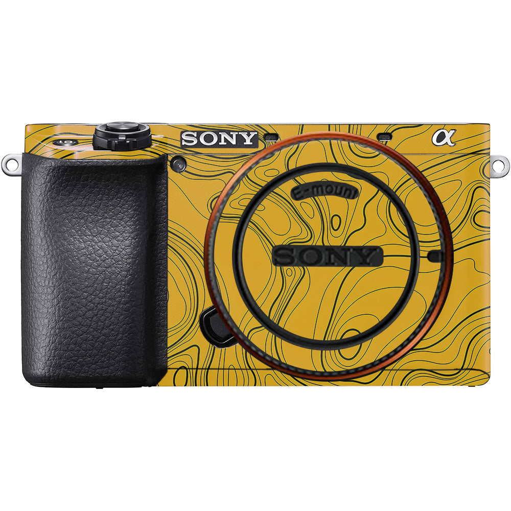 Topographic Map Pattern Sony A6100 Camera Skin