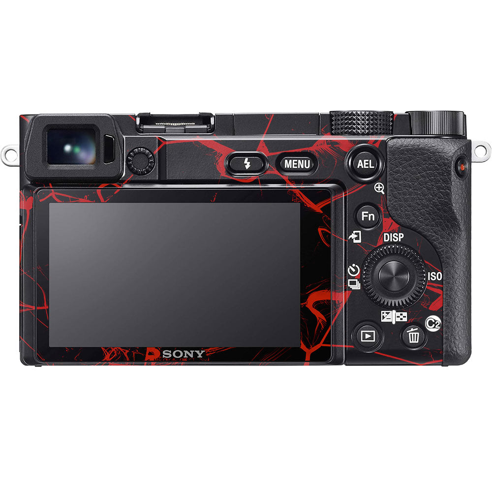 Red Neural Grid Sony A6100 Camera Skin