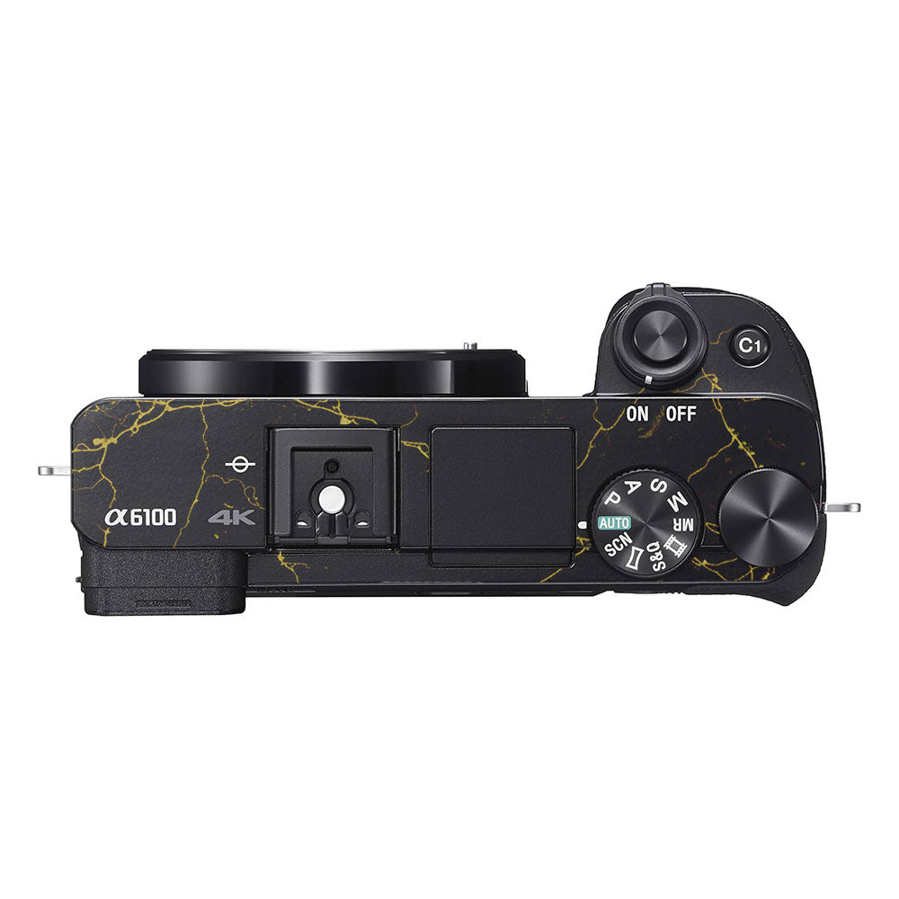 Electric Gold Veins Sony A6100 Camera Skin