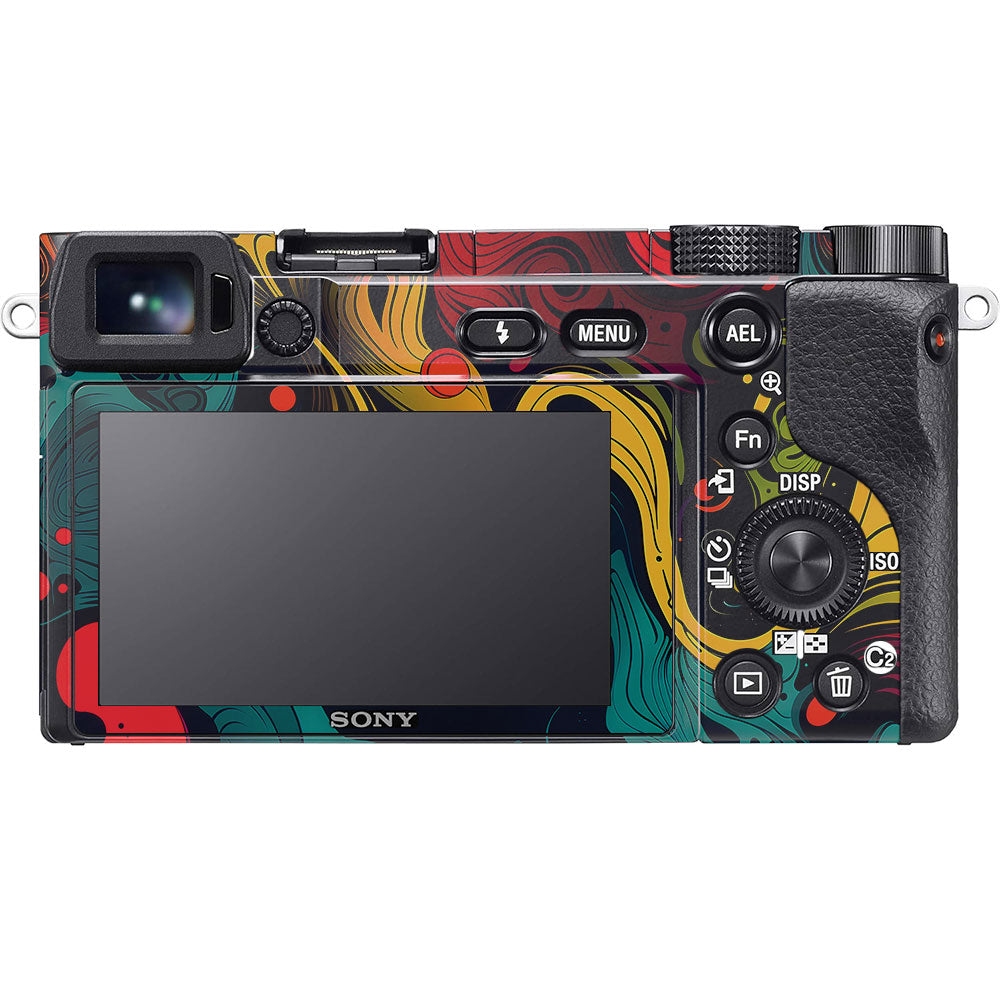 Psychedelic Color Swirl Sony A6100 Camera Skin