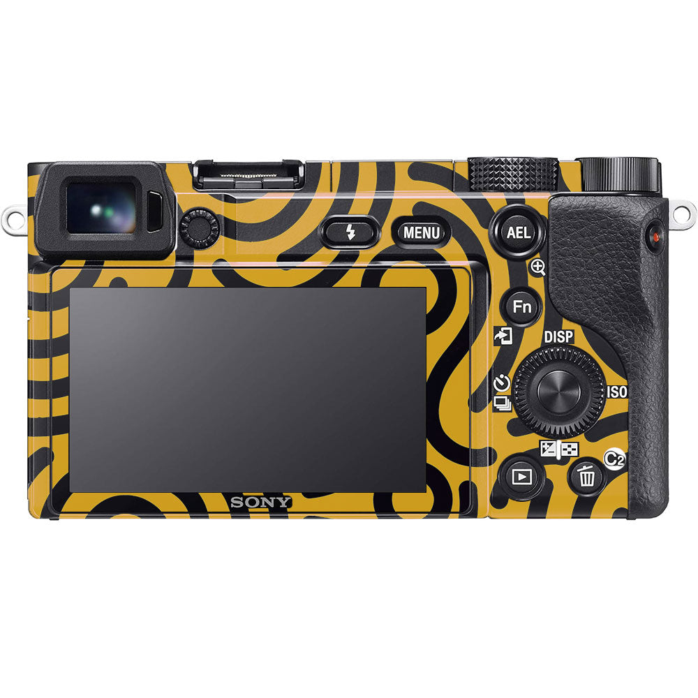 Minimal Yellow Wave Sony A6100 Camera Skin