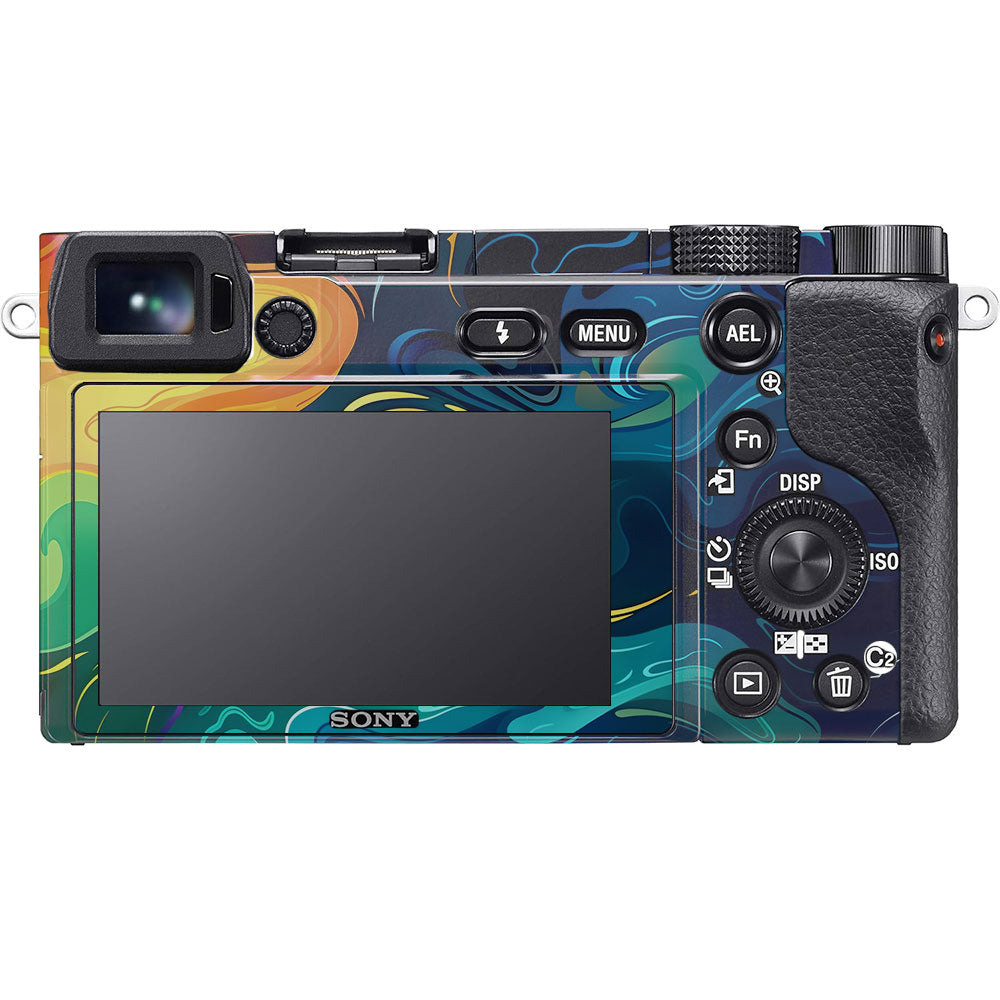 Rainbow Liquid Fusion Sony A6100 Camera Skin