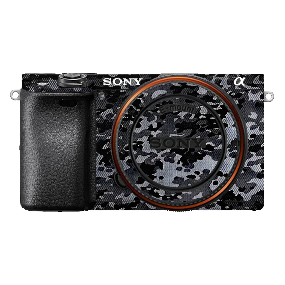 Stealth Grey Camo Sony A6400 Camera Skins