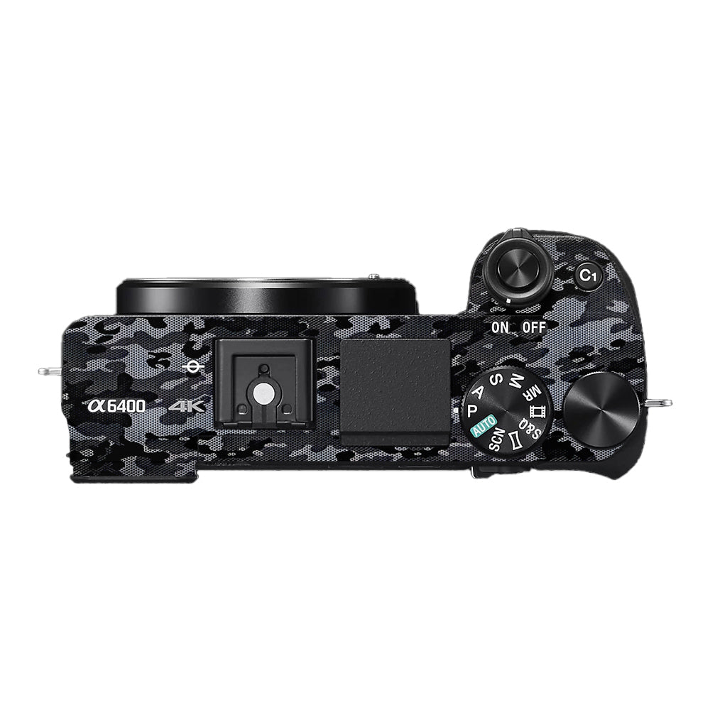 Stealth Grey Camo Sony A6400 Camera Skins