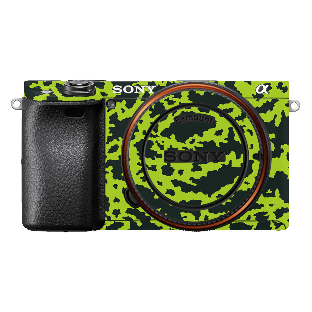 Neon Green Splatter Sony A6400 Camera Skins