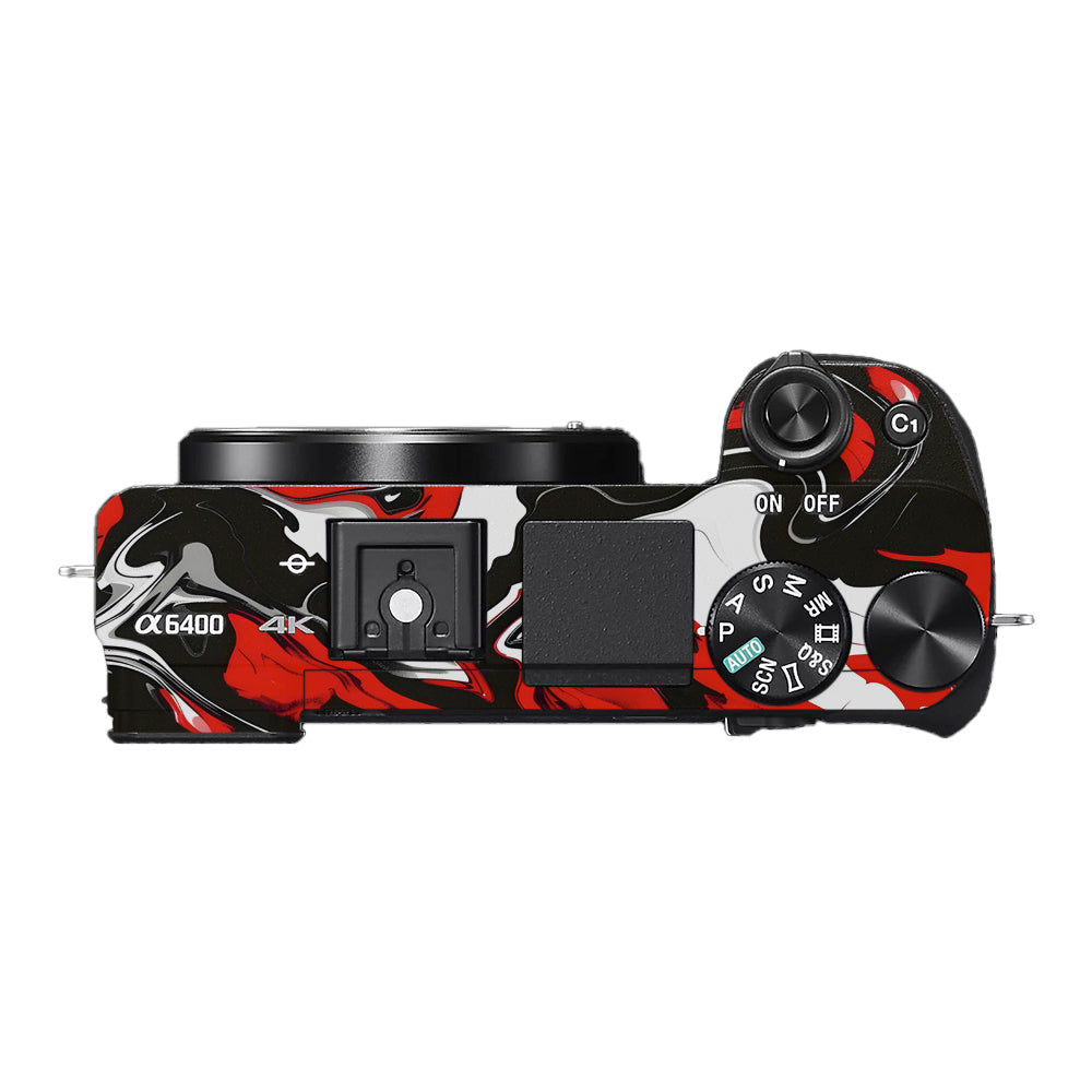 Scarlet and White Motion Sony A6400 Camera Skins