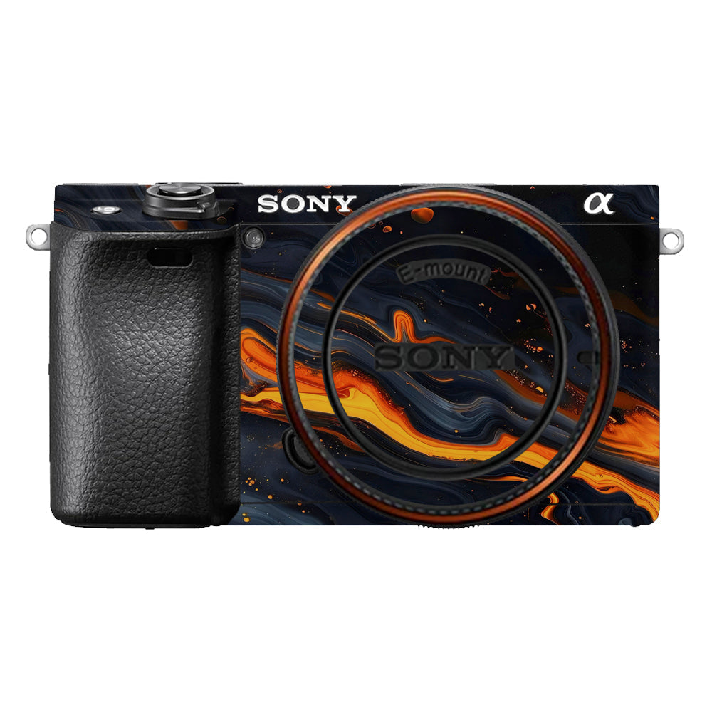 Lava Marble Sony A6400 Camera Skins