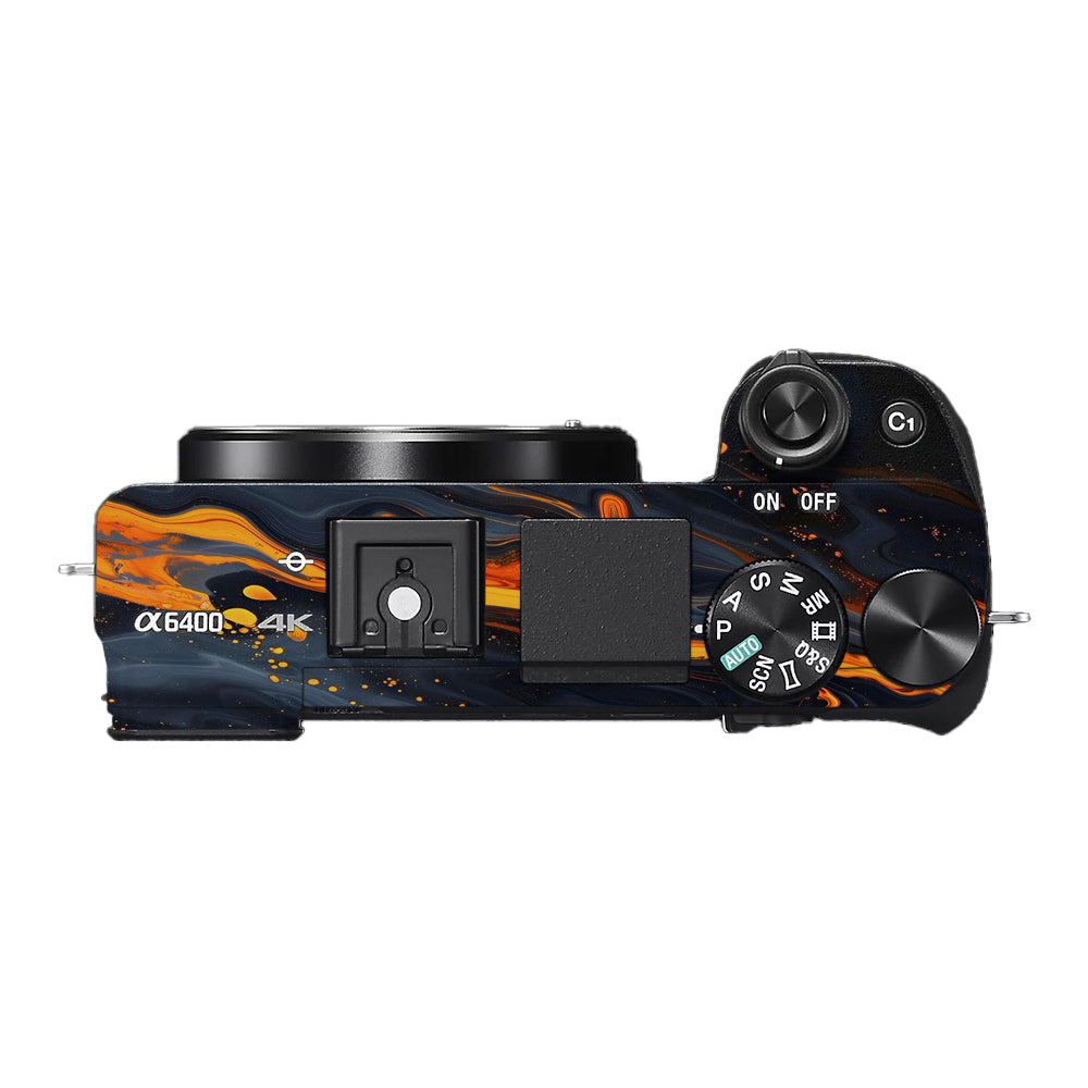 Lava Marble Sony A6400 Camera Skins